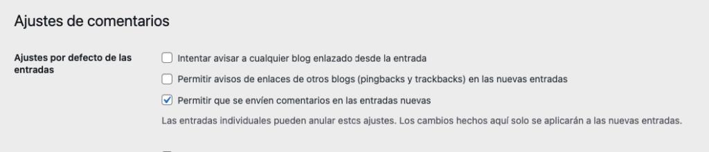 Desactiva los Pingbacks y Trackbacks wordpress
