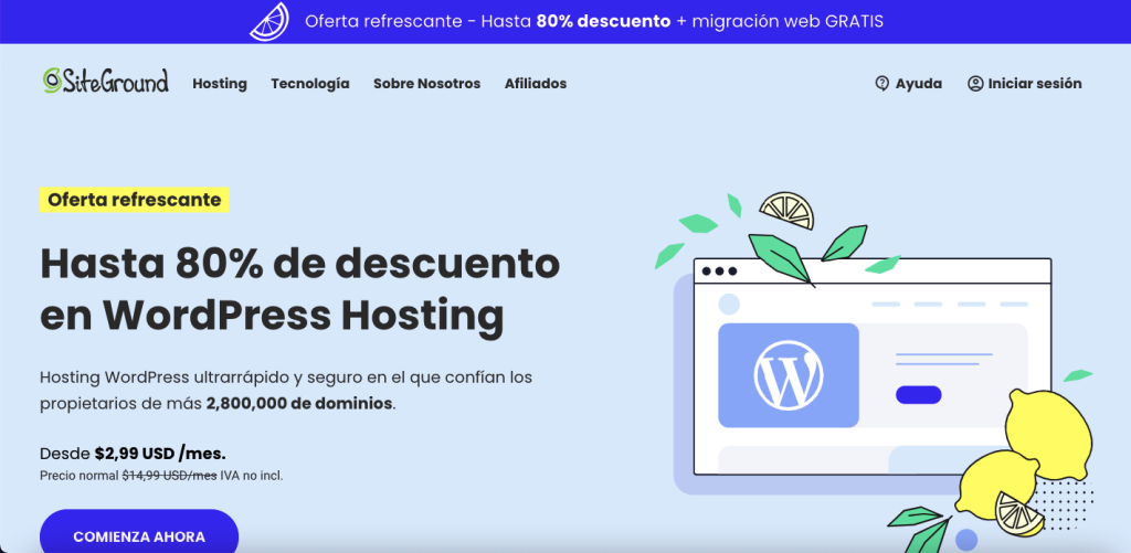 siteground wordpress hosting