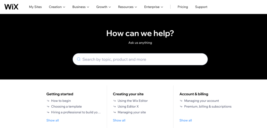 WordPress vs. Wix — Comparación de soporte