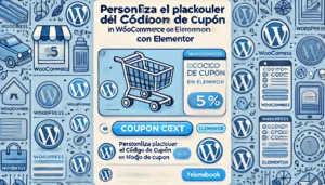 Placeholder del código de cupón en WooCommerce con Elementor