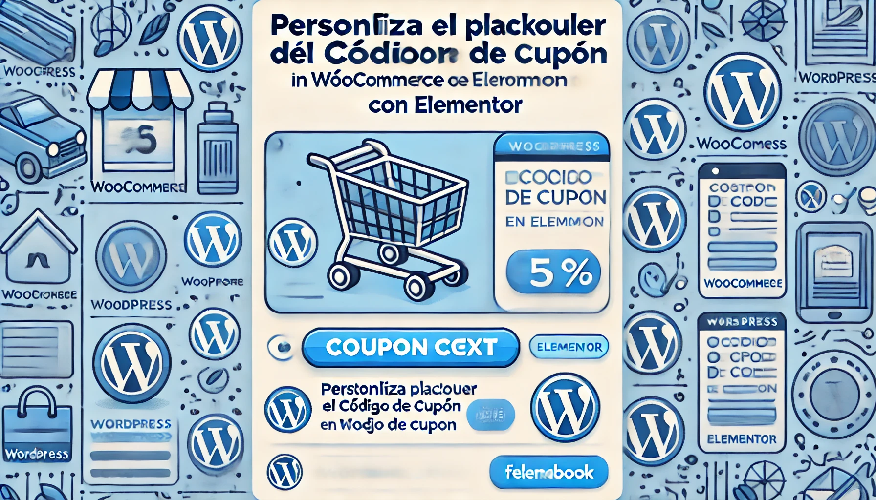 Placeholder del código de cupón en WooCommerce con Elementor